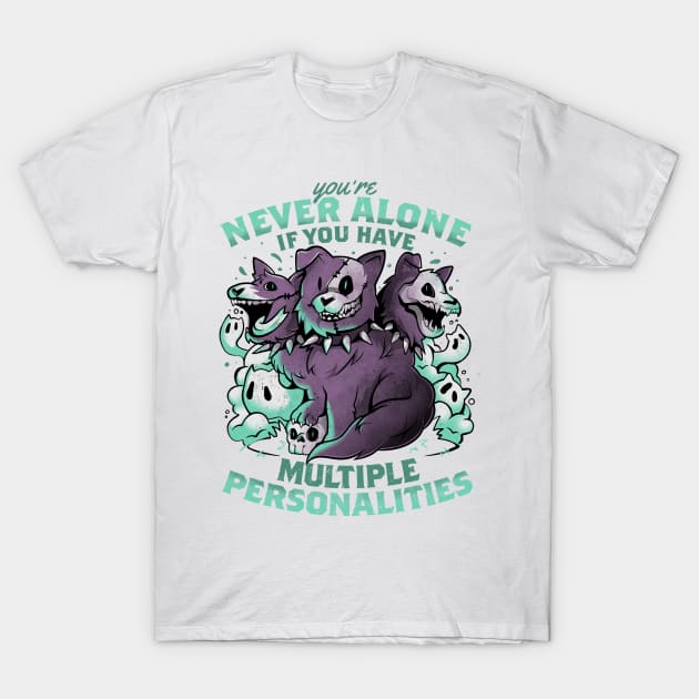 Multiple Personalities - Funny Evil Hell Dog Gift T-Shirt by eduely